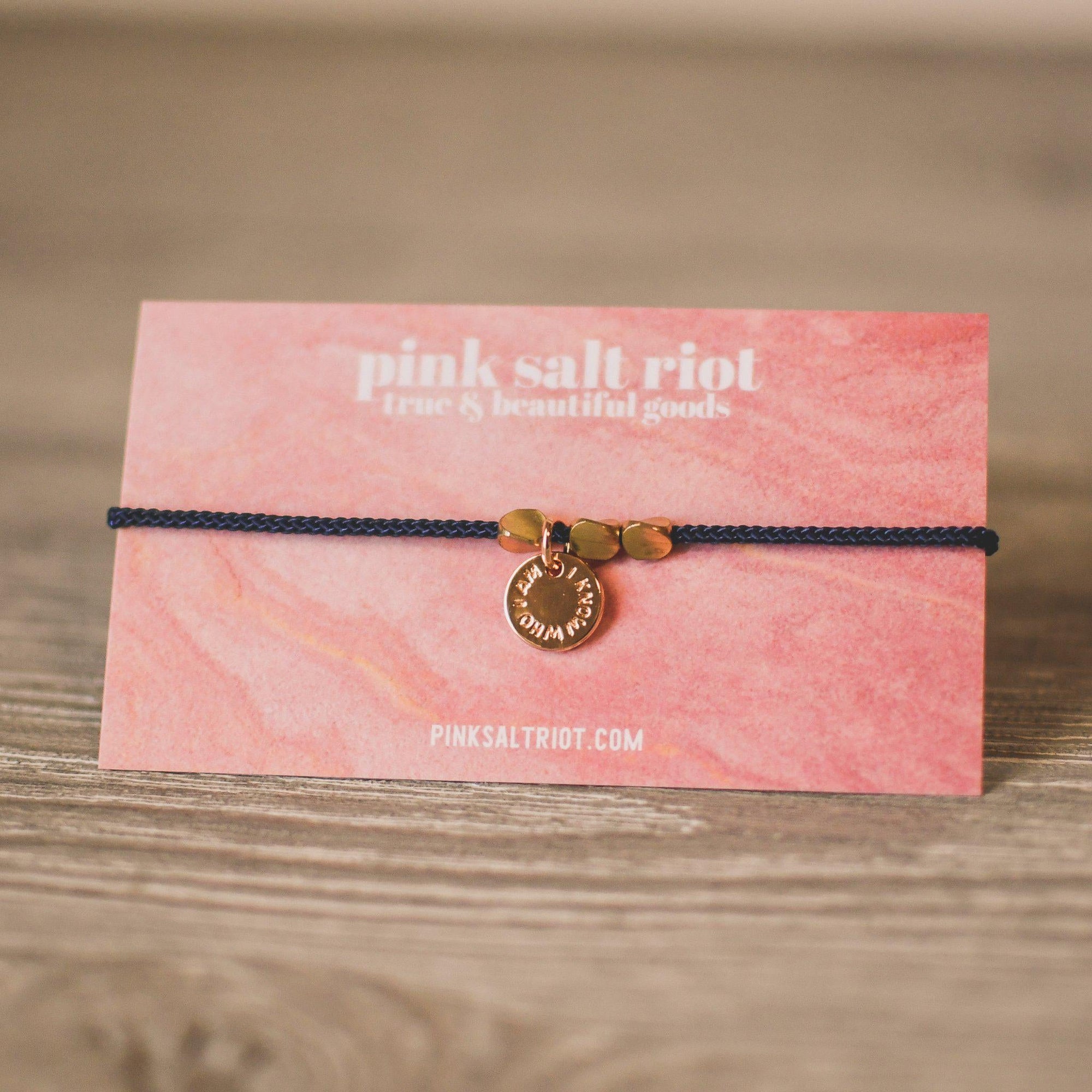 I Know Who I Am Cord Bracelet - Pink Salt Riot