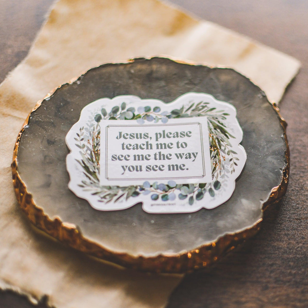 Jesus Teach Me Mirror Cling - Pink Salt Riot