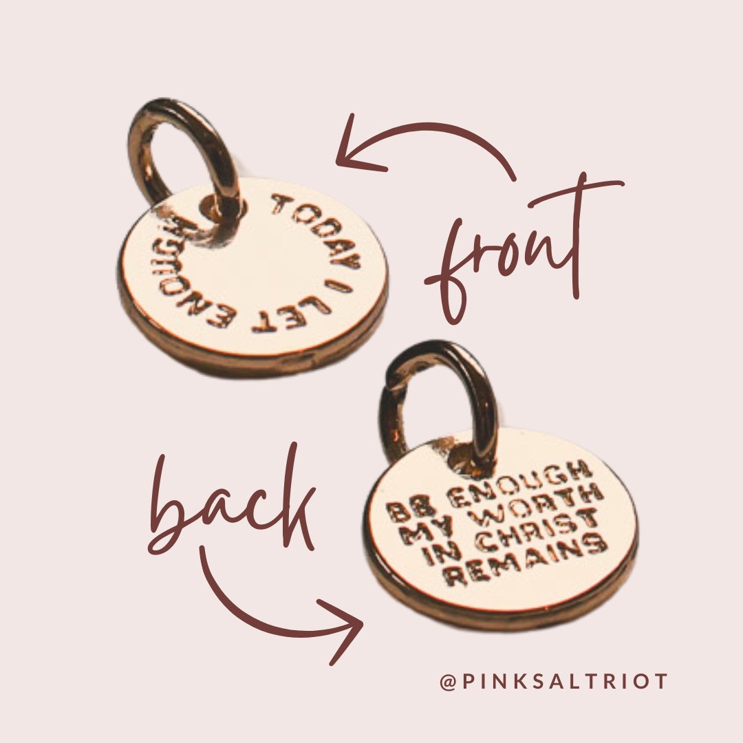 Let Enough Be Enough Coin Necklace - Pink Salt Riot