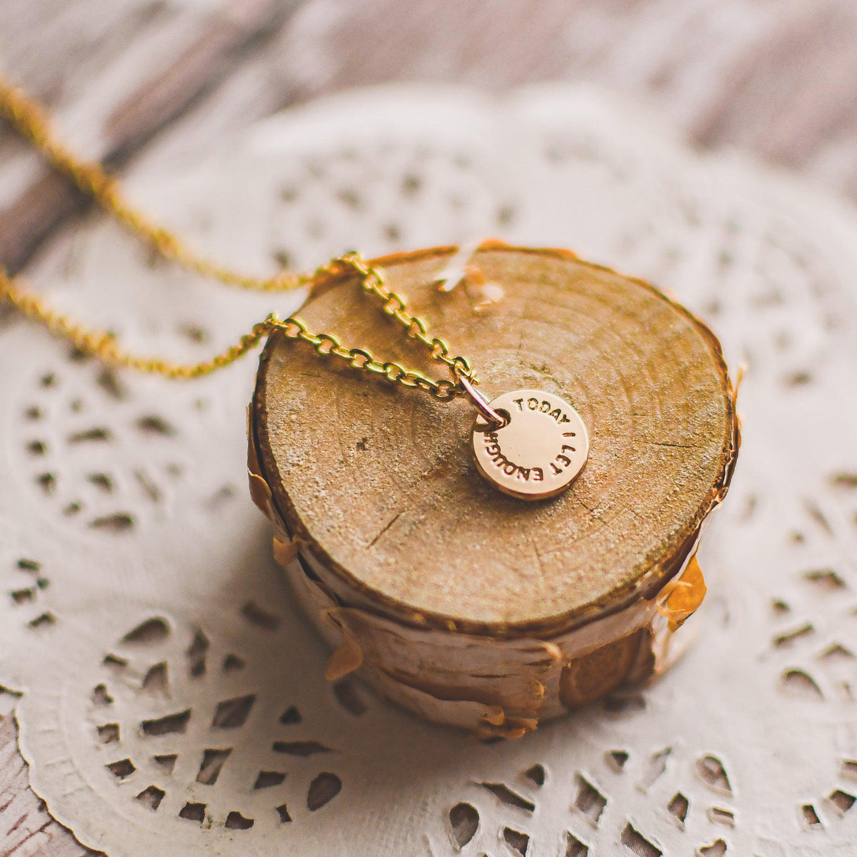 Let Enough Be Enough Coin Necklace - Pink Salt Riot