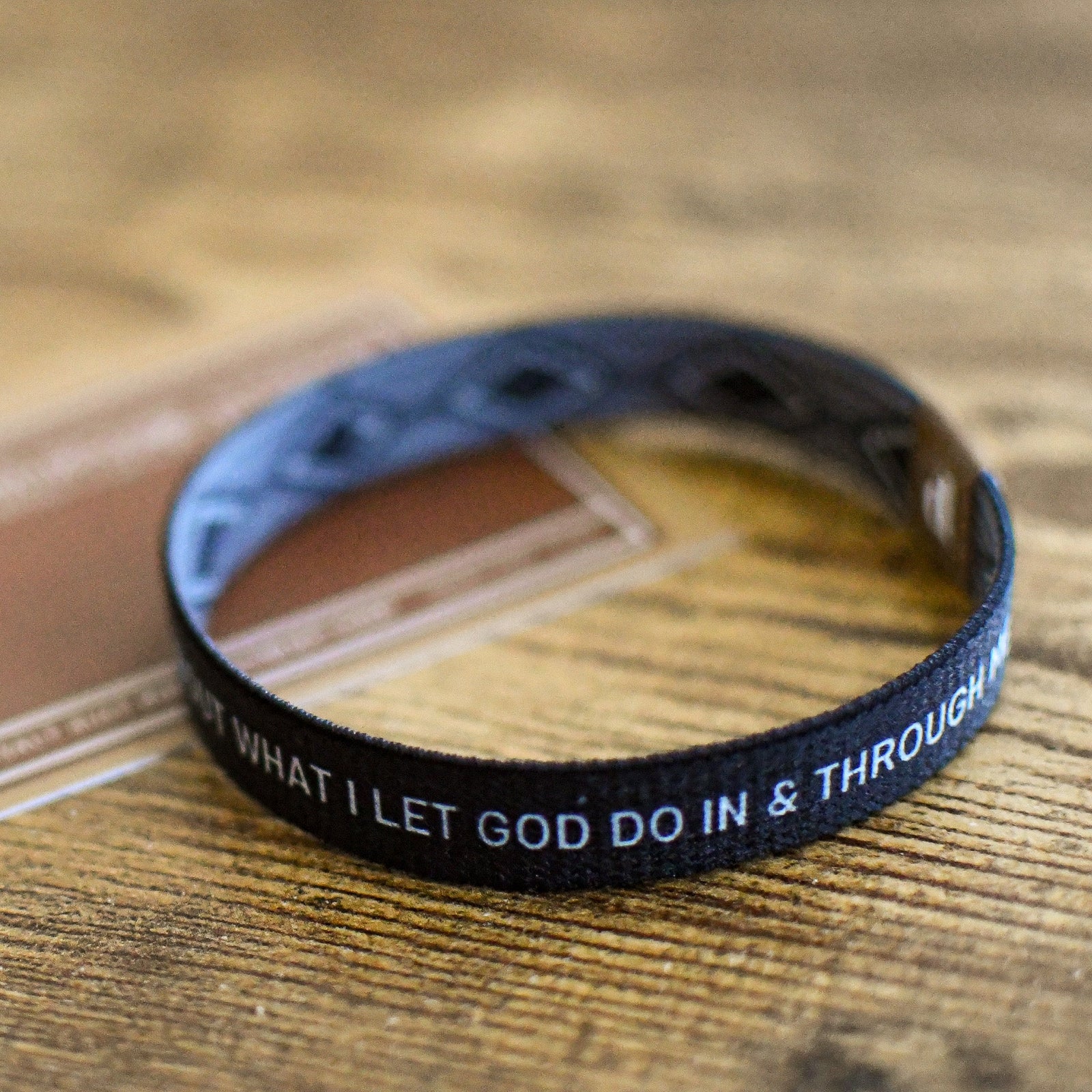 Life is About God Black Mens TruthBand - Pink Salt Riot