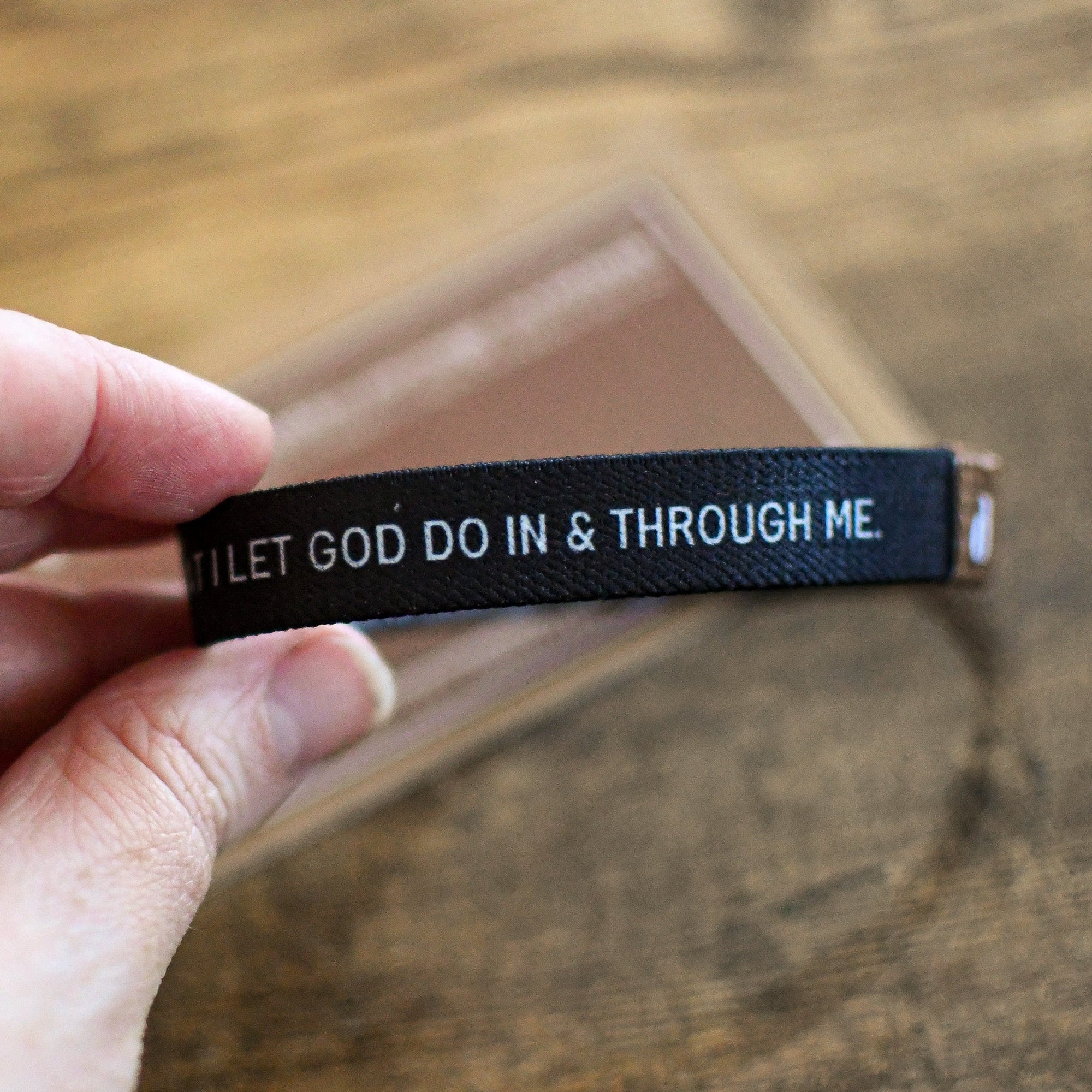 Life is About God Black Mens TruthBand - Pink Salt Riot