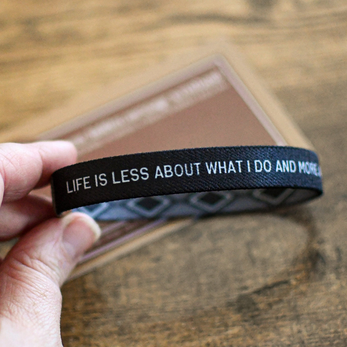 Life is About God Black Mens TruthBand - Pink Salt Riot