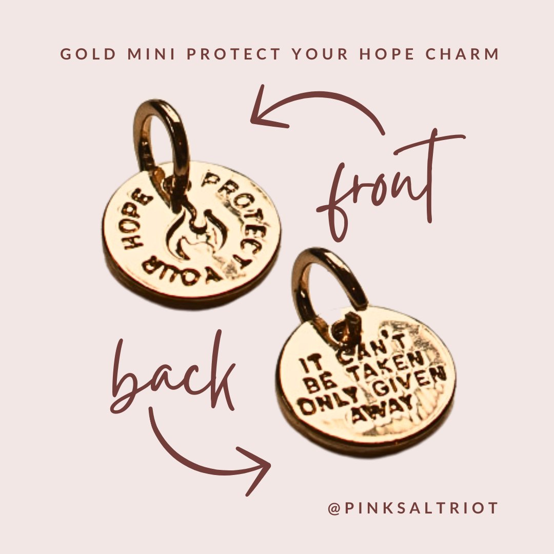 Bespoke Charms - Gold Mini Protect Your Hope Charm