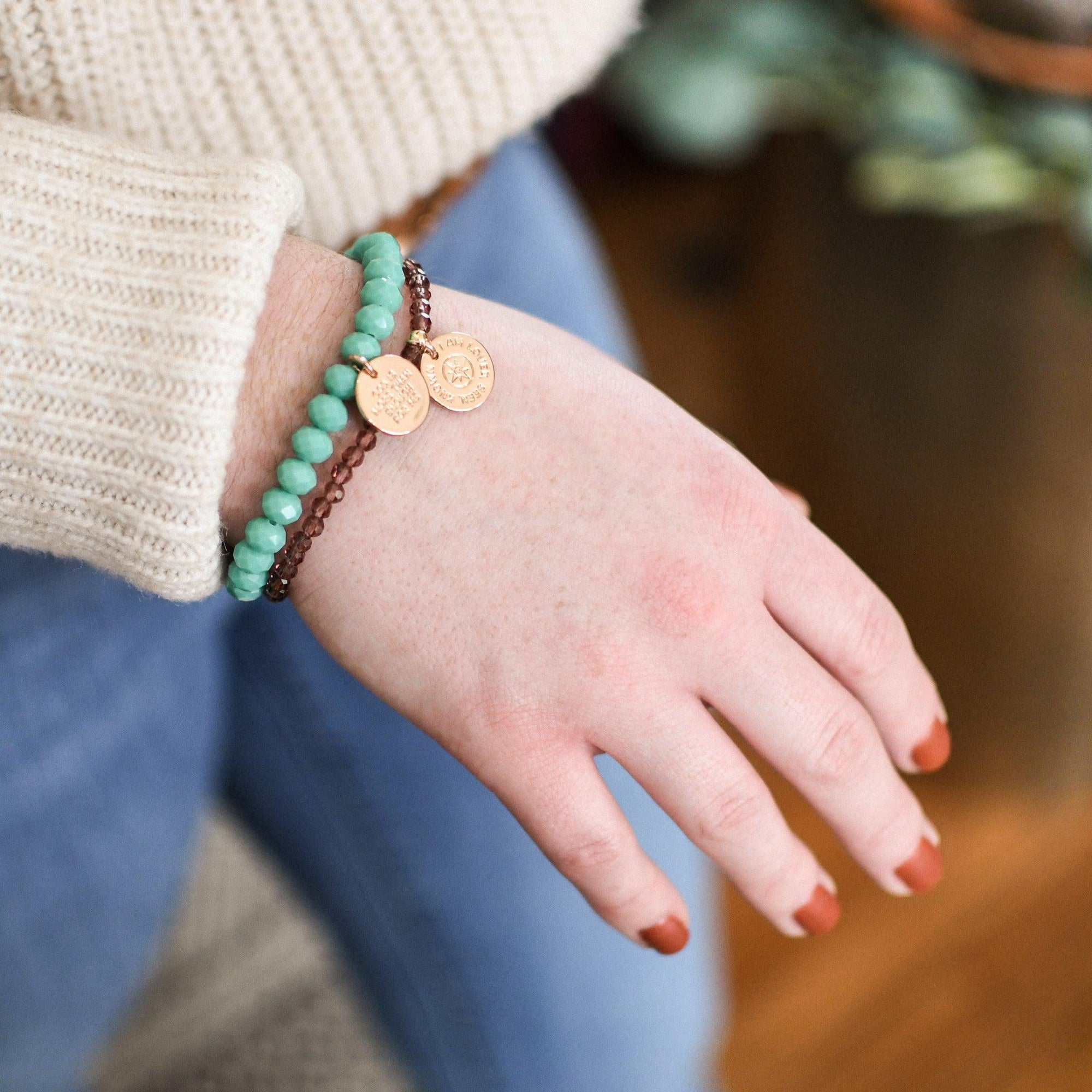 Loved Seen Known Purple Bicone Bracelet - Pink Salt Riot