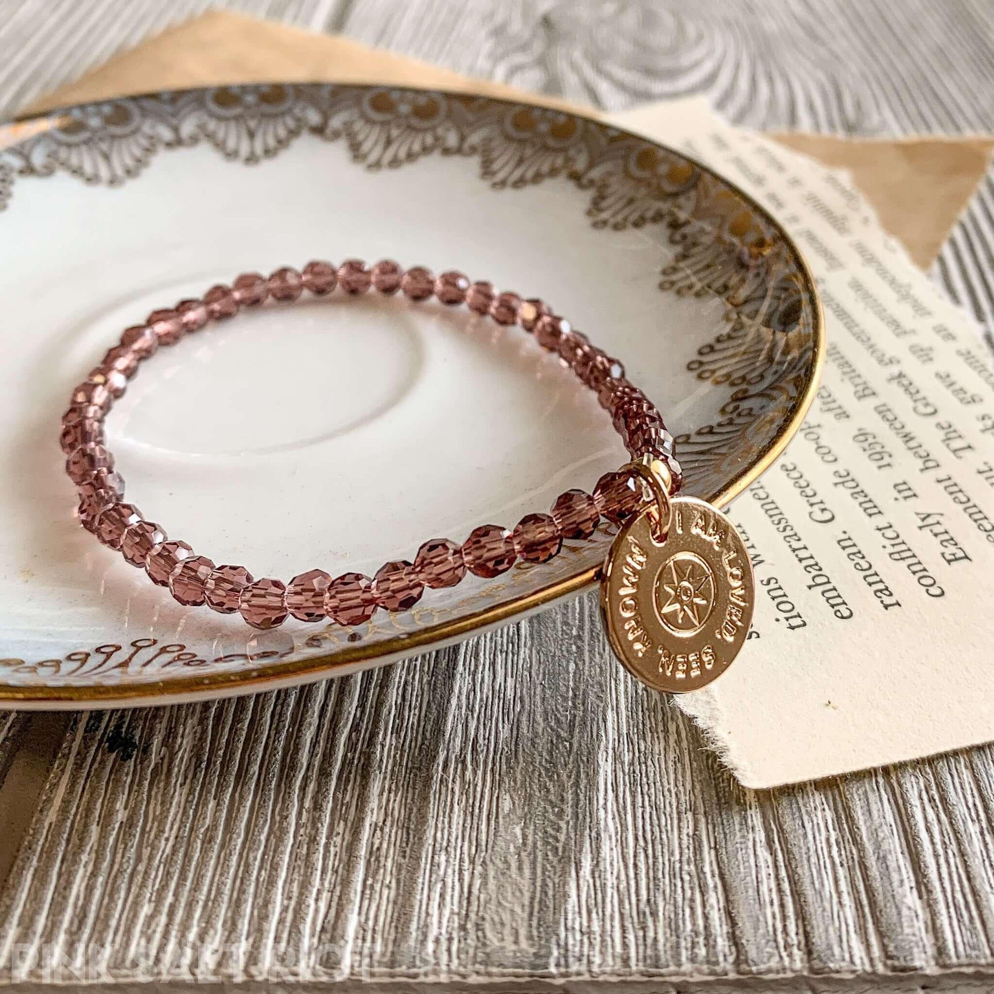 Loved Seen Known Purple Bicone Bracelet - Pink Salt Riot