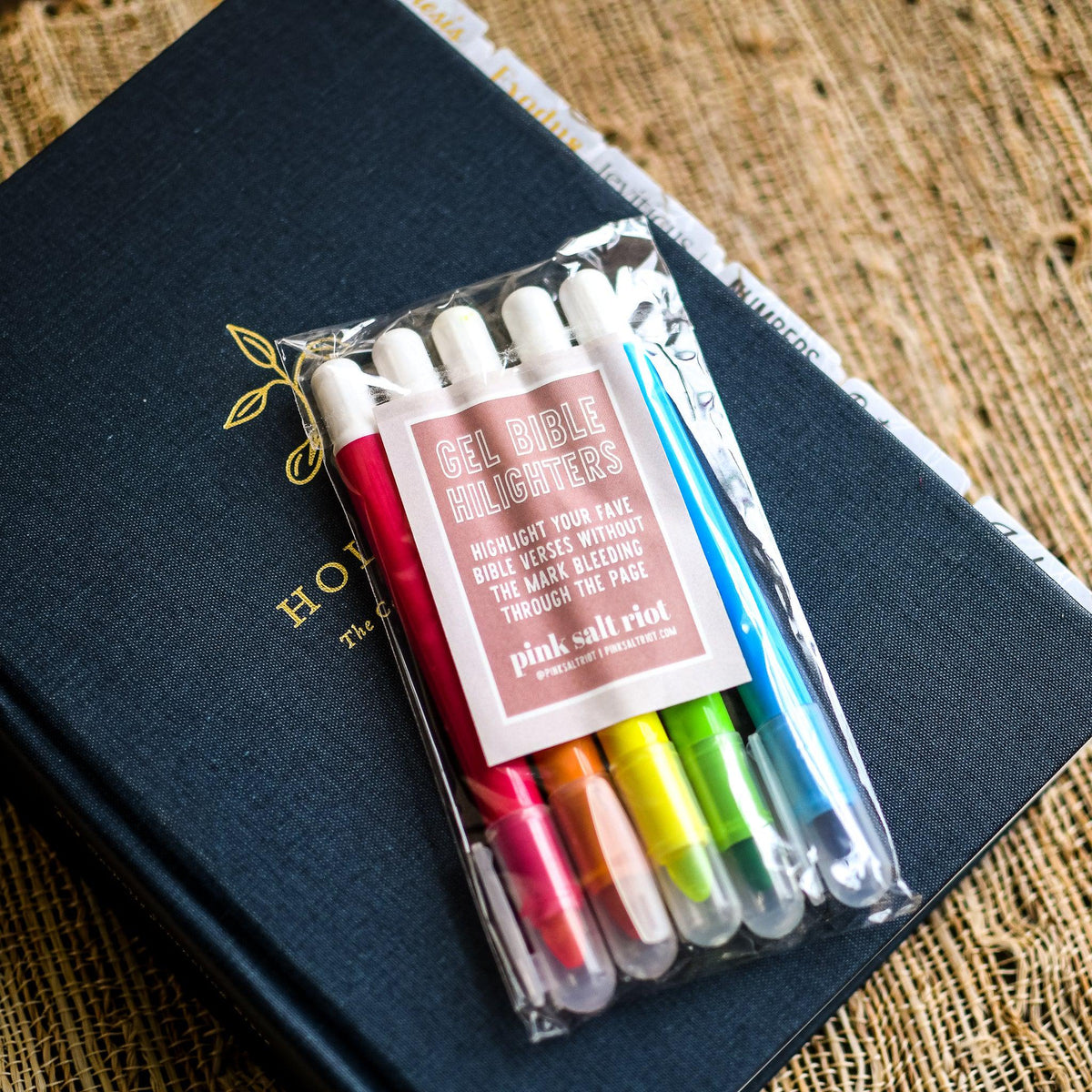 No Bleed Gel Bible Highlighters - Pink Salt Riot