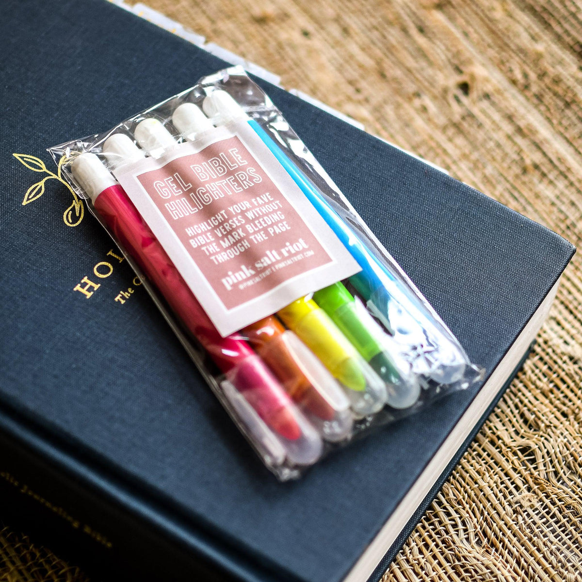 No Bleed Gel Bible Highlighters - Pink Salt Riot