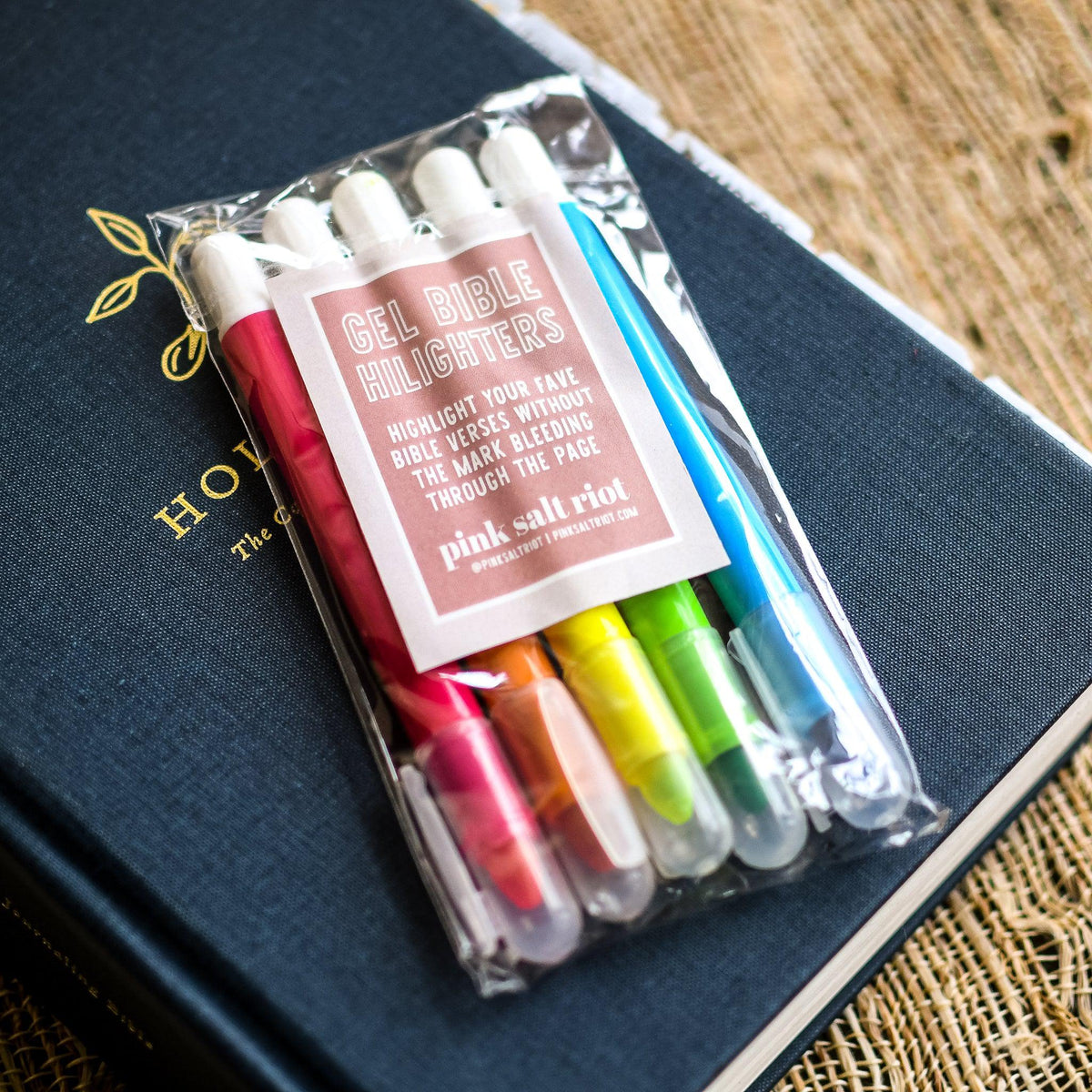 No Bleed Gel Bible Highlighters - Pink Salt Riot