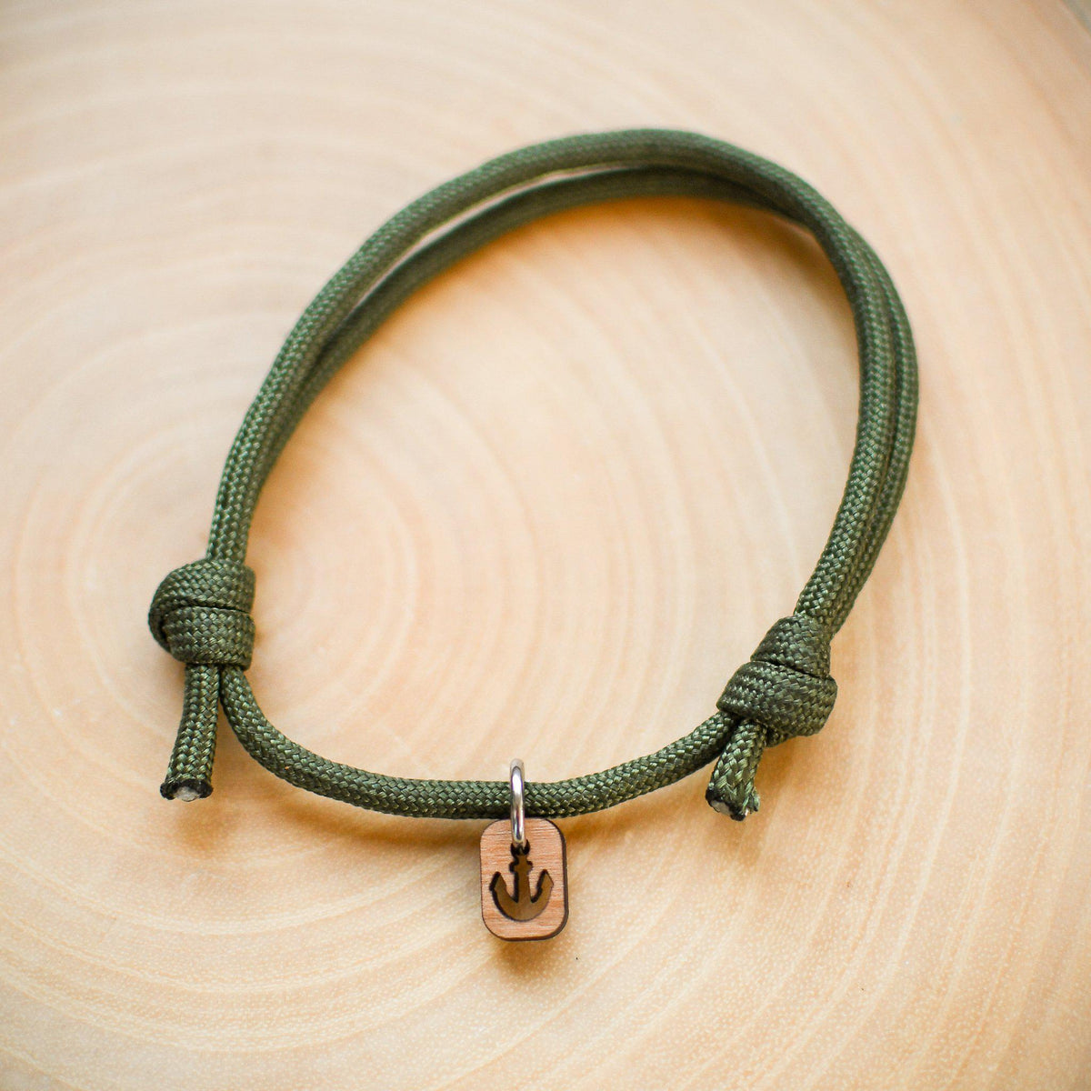 Olive Paracord Symbols Bracelet - Pink Salt Riot