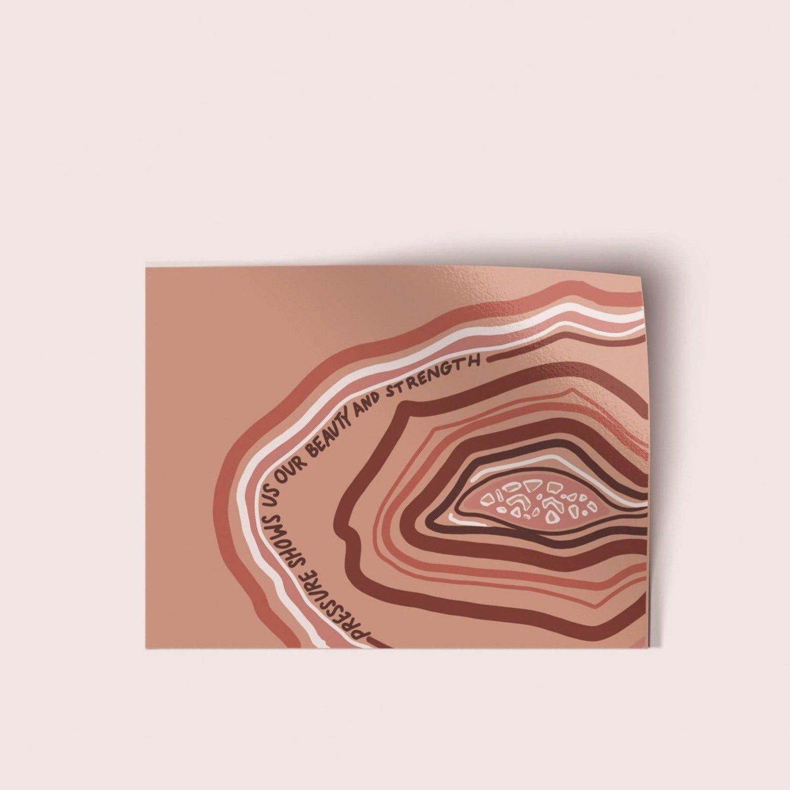 Pressure Shows You Geode Vinyl Sticker - Pink Salt Riot
