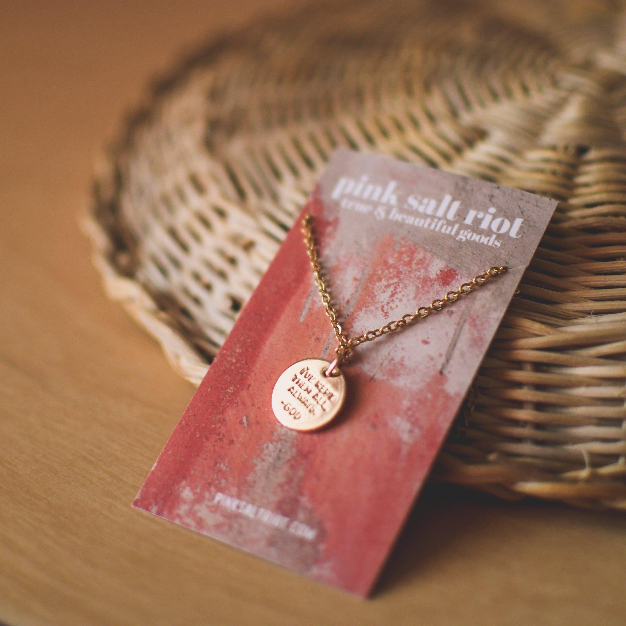 Remember My Promises Gold Necklace - Pink Salt Riot