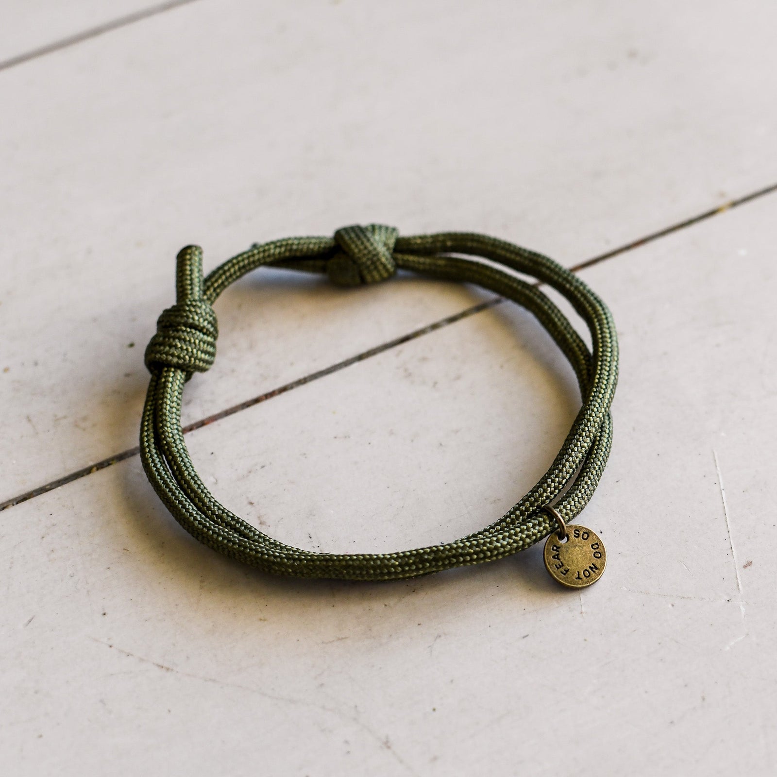 So Do Not Fear Olive Paracord Bracelet-Pink Salt Riot