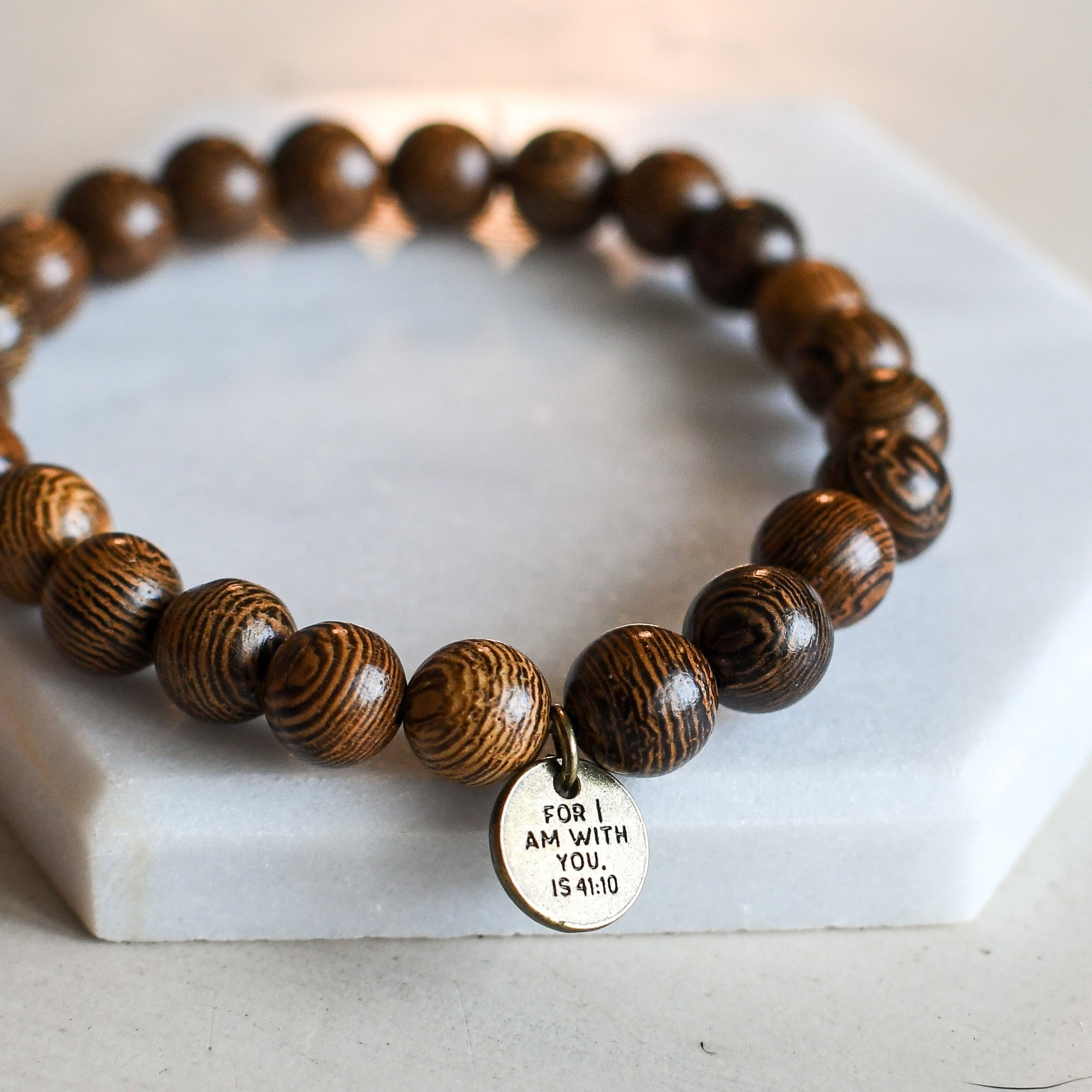 So Do Not Fear Wooden Bracelet - Pink Salt Riot