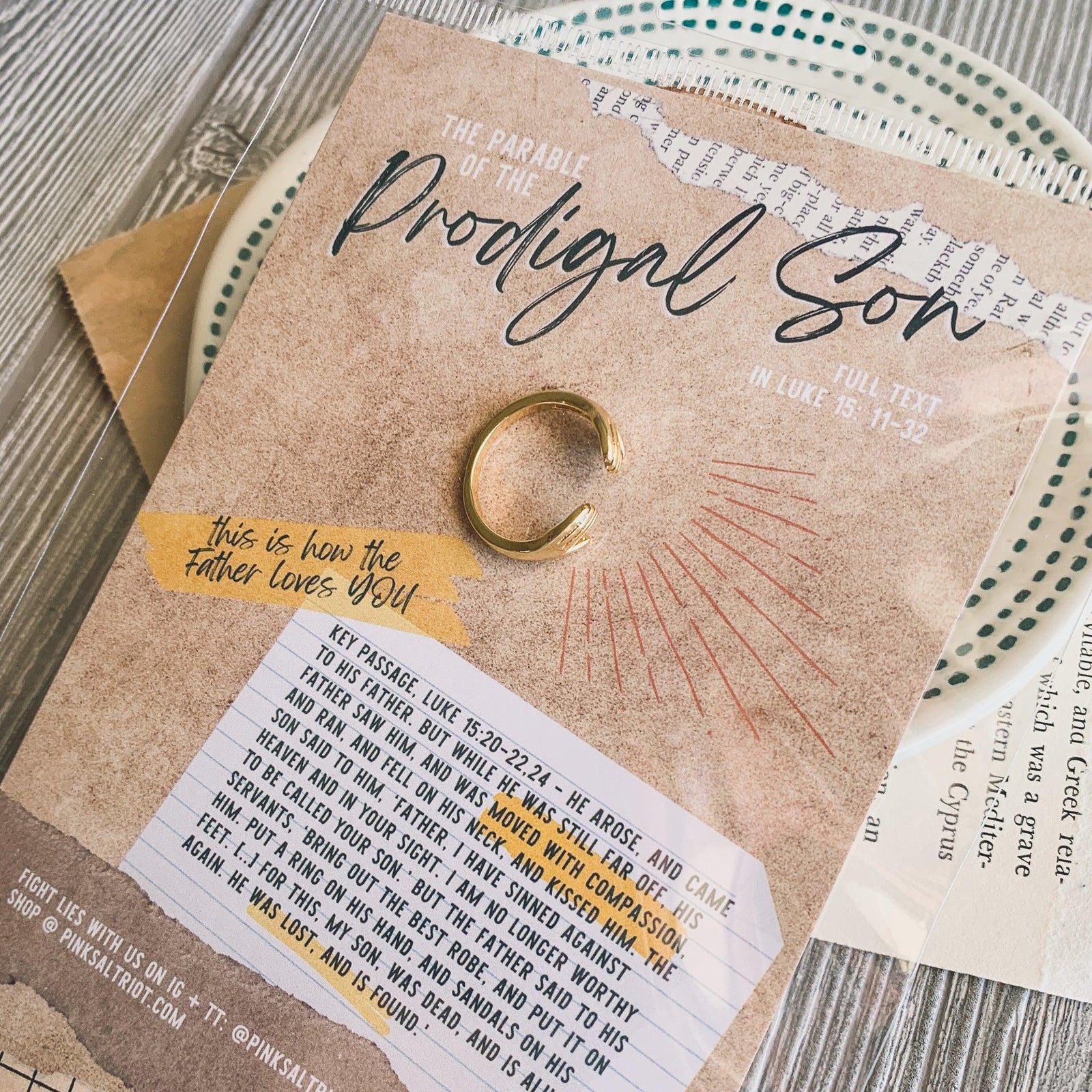 The Embrace of the Father Ring - Pink Salt Riot