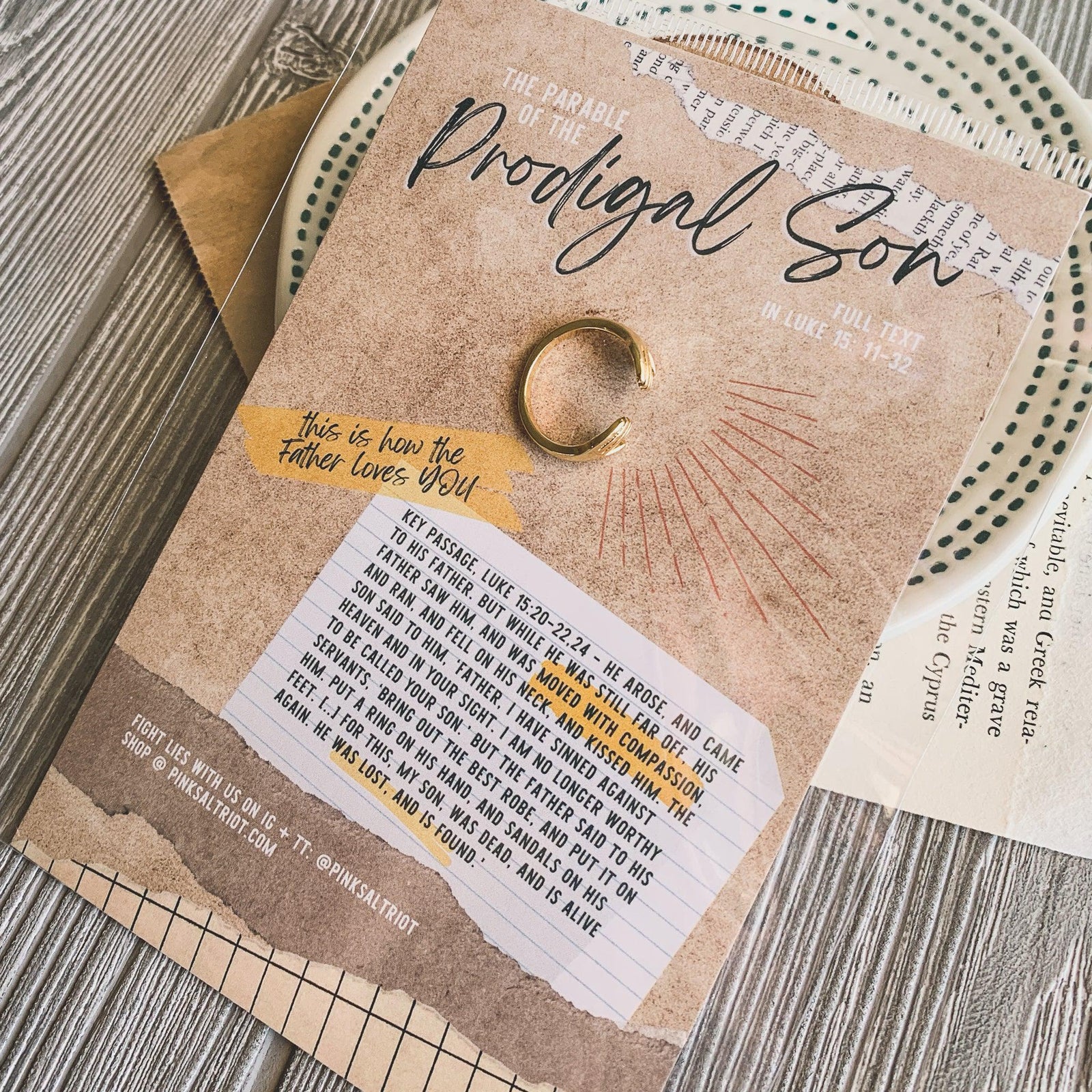 The Embrace of the Father Ring - Pink Salt Riot