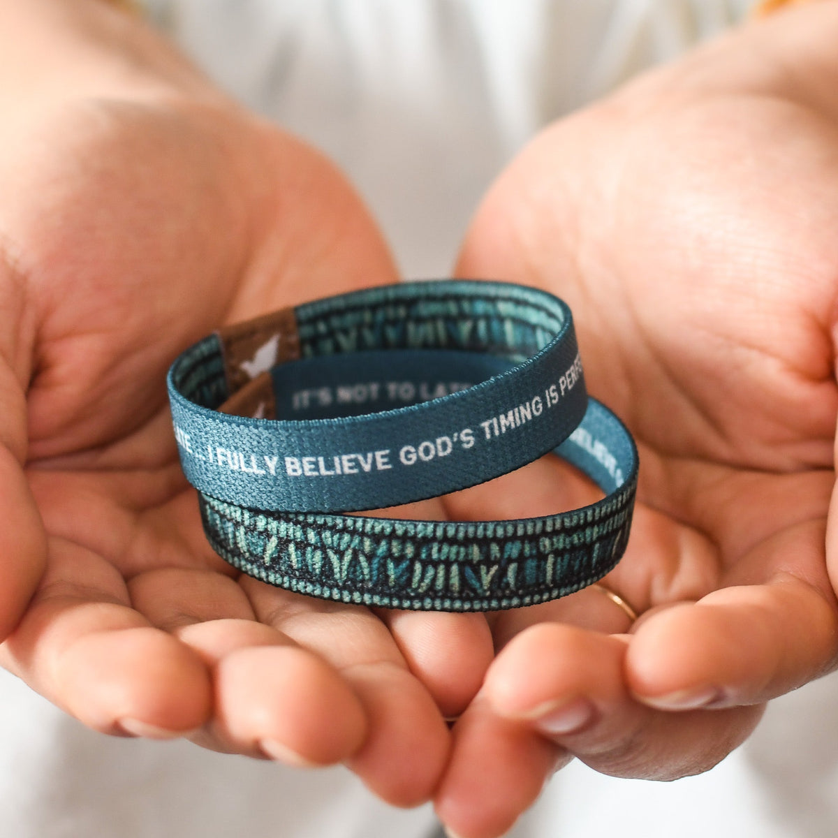 Trust God's Timing Womens TruthBand - Pink Salt Riot