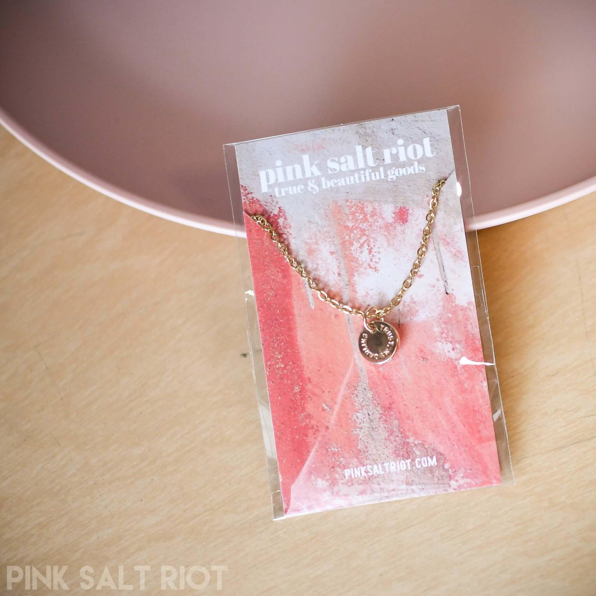 Trust My Darling Gold Necklace - Pink Salt Riot