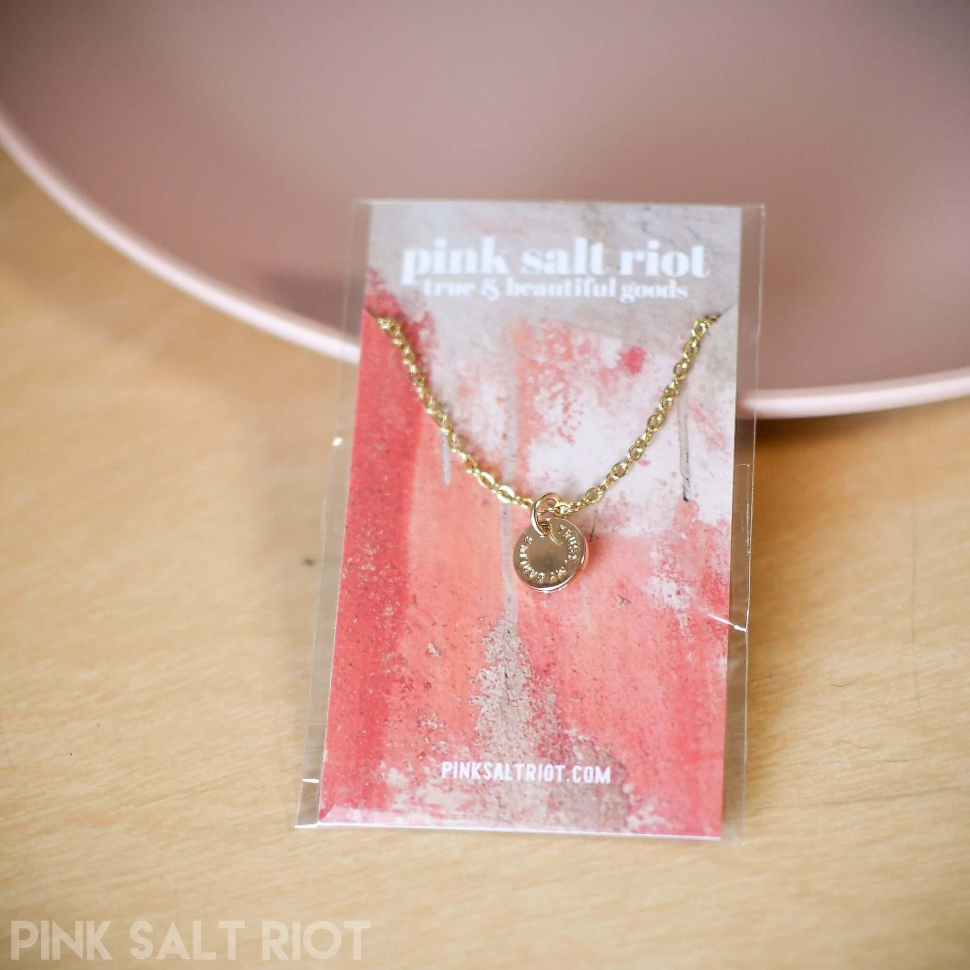 Trust My Darling Gold Necklace - Pink Salt Riot