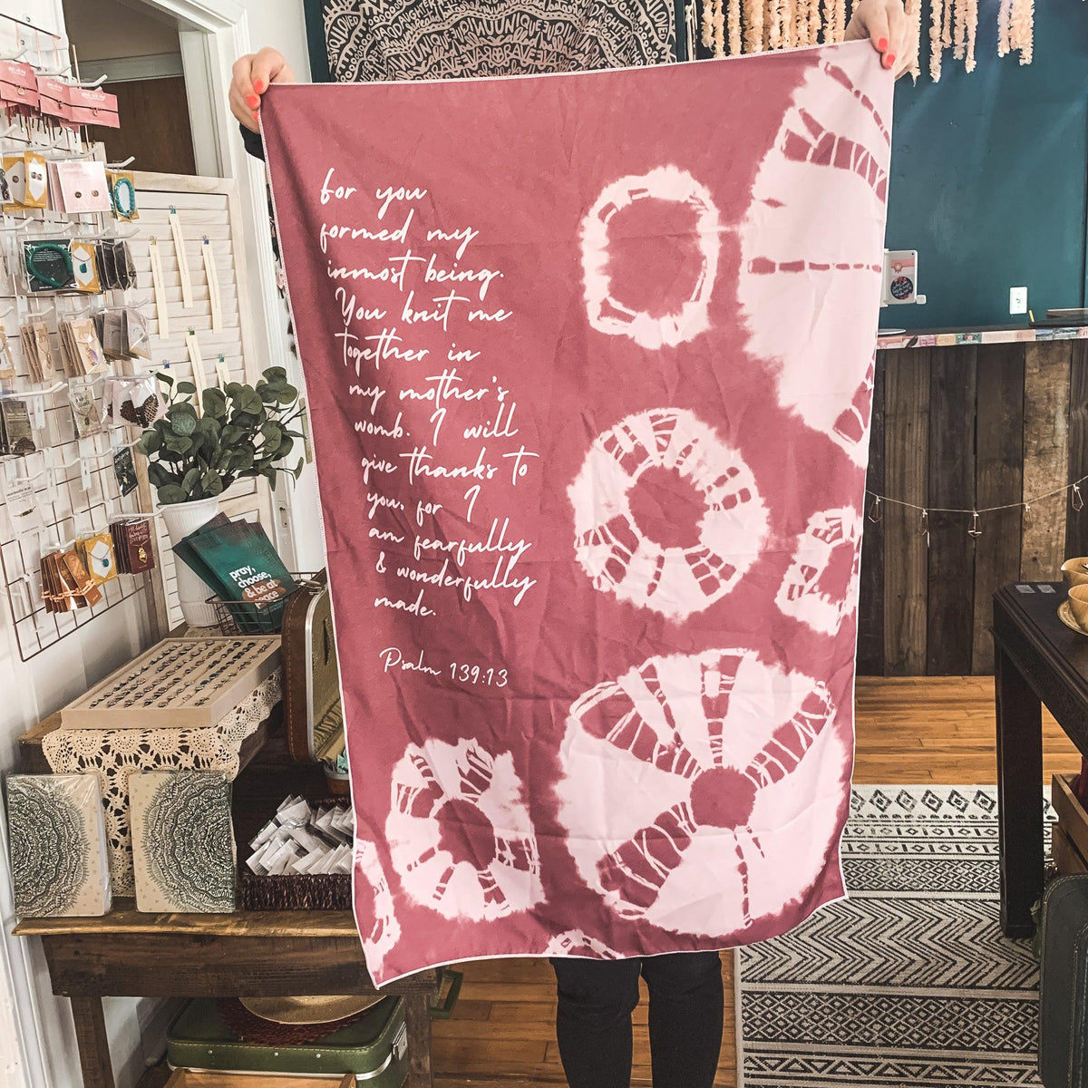 Wonderfully Made Tie Dye Tapestry - Pink Salt Riot