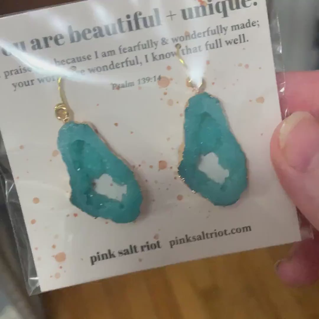 Hidden Sparkle Faux Druzy Earrings