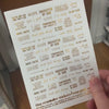 Gold Foil Tiny Reminders Sticker Sheet