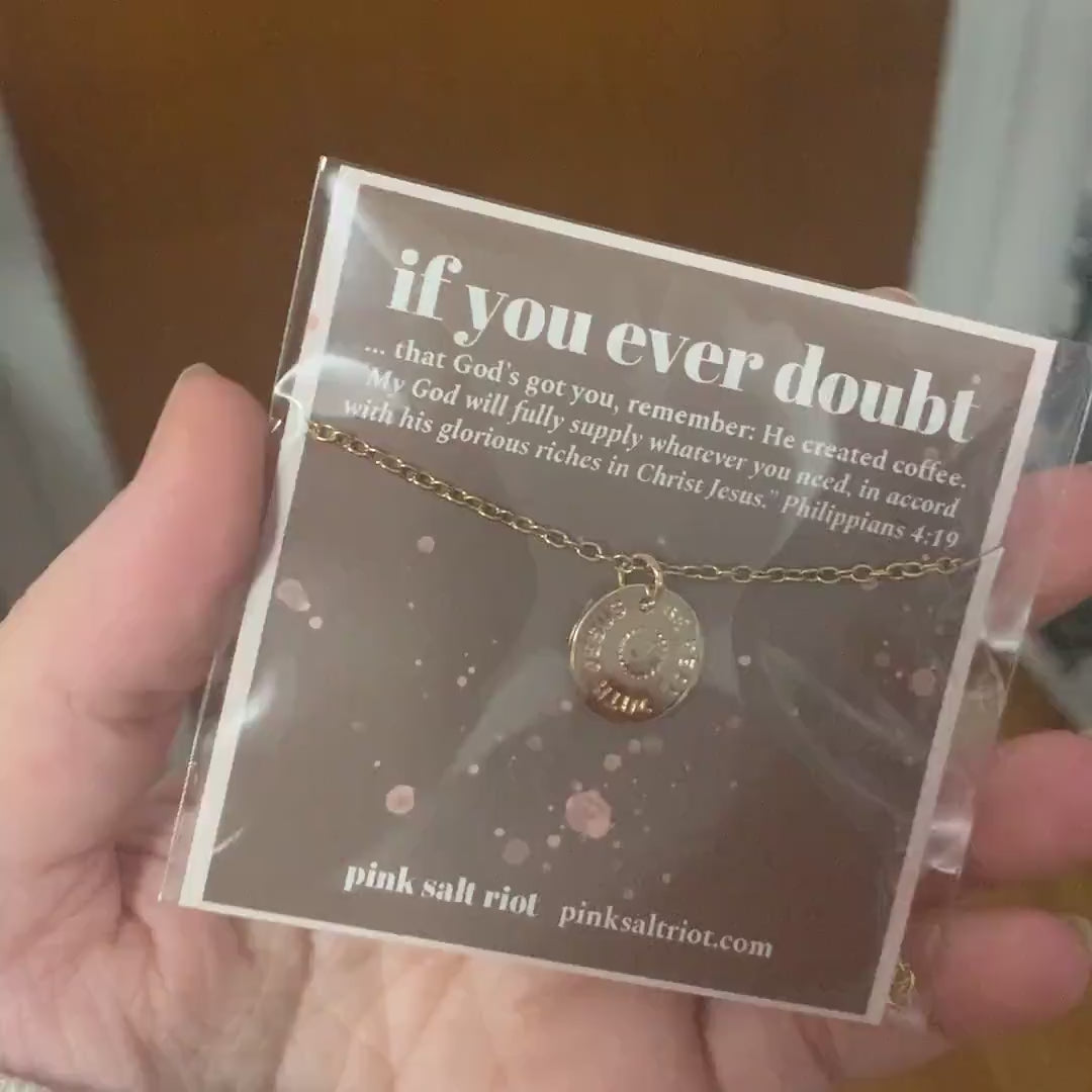 Be Real with Jesus Gold Necklace