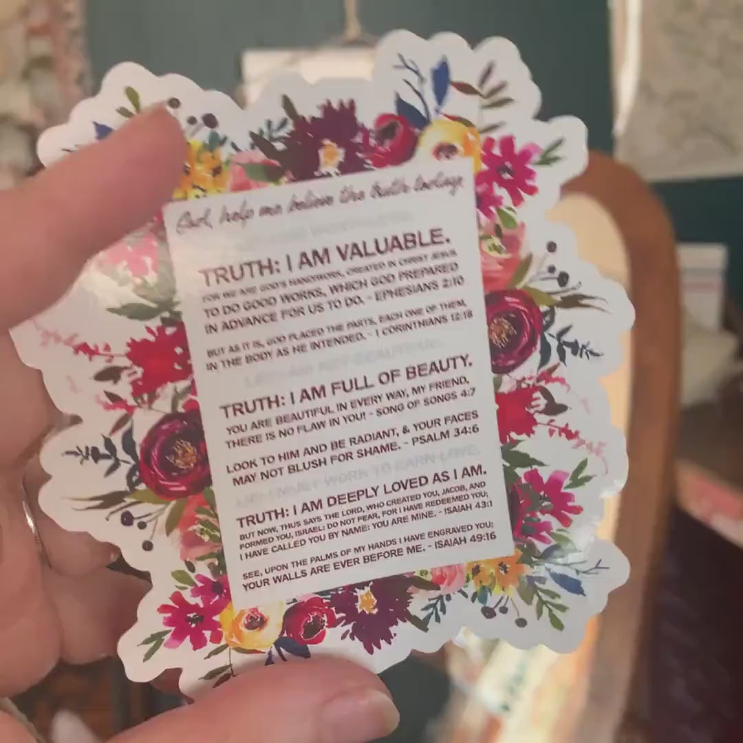 Biblical Affirmations Mirror Cling