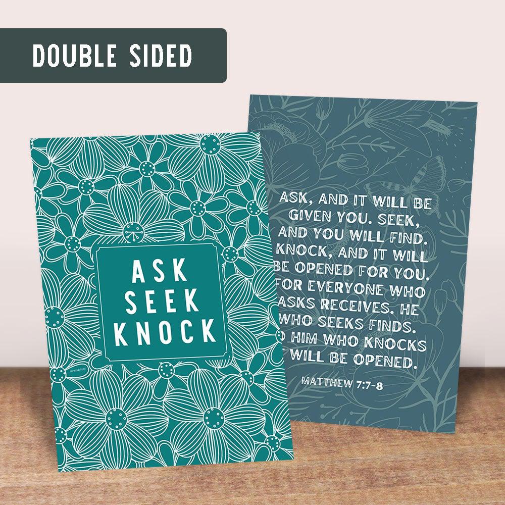 Ask Seek Knock Double Sided Print - Pink Salt Riot