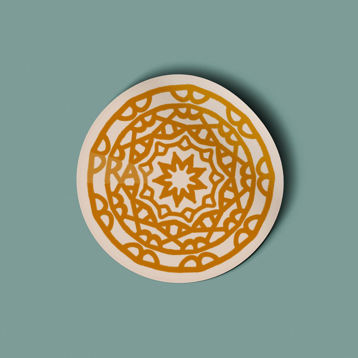 Pray Mandala Vinyl Sticker - Pink Salt Riot