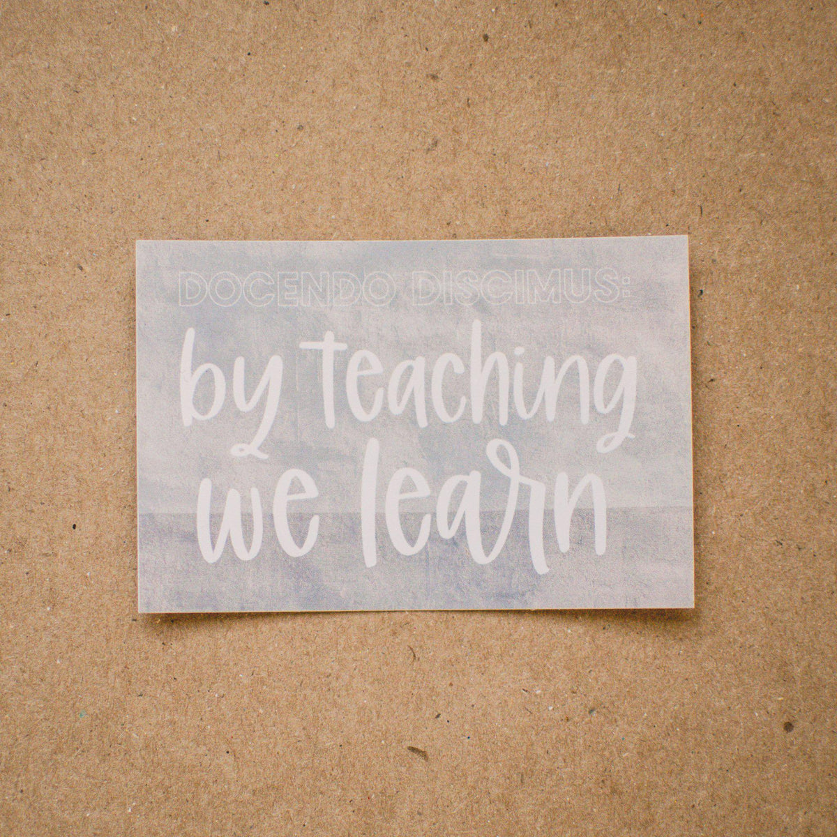 We Learn by Teaching Vinyl Sticker - Pink Salt Riot