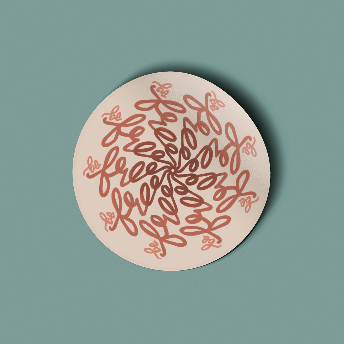 Be Free Mandala Vinyl Sticker - Pink Salt Riot