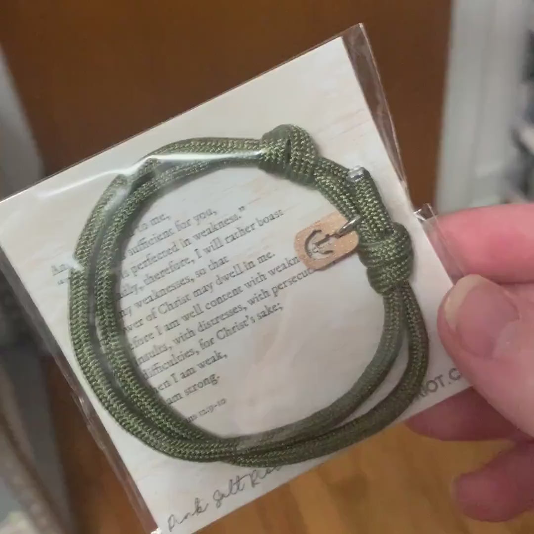 Olive Paracord Symbols Bracelet