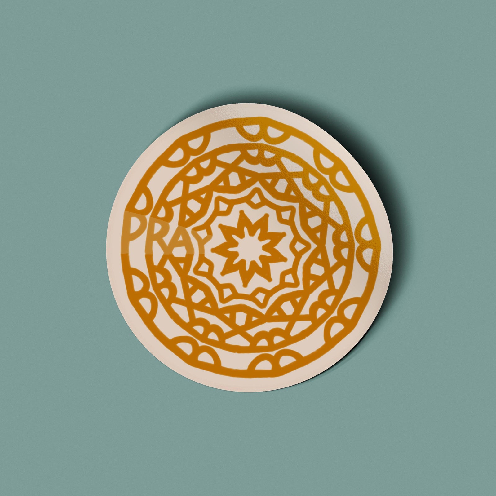 Pray Mandala Vinyl Sticker - Pink Salt Riot